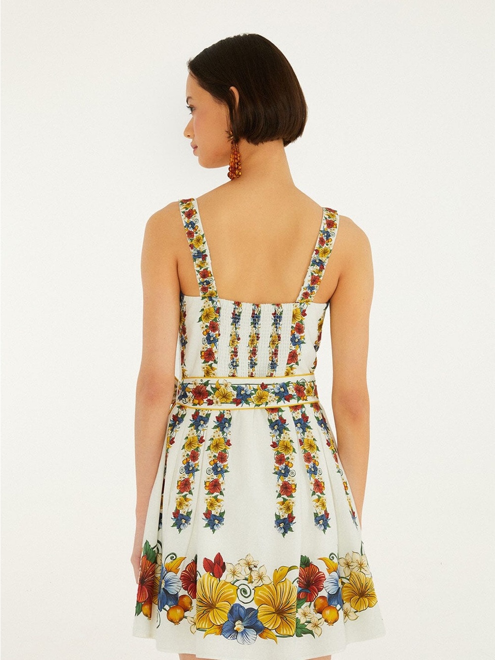 FARM Rio White Sundress with Multicolor Floral Trim - Picture 4 of 4